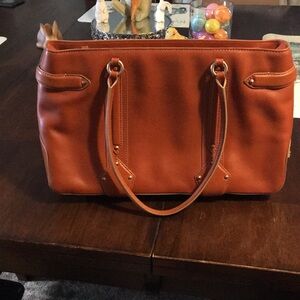 Classic Structured Tote Bag - Orange